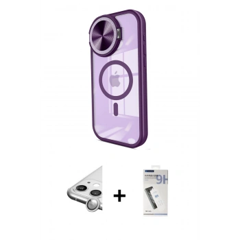 MARSİLYAN™- iPhone 11 Kılıf Kıvılcım Modern Koleksiyonu - Şeffaf Uv Polymer Nano Ekran Koruyucu + Raze Metal Kamera Lens - GS