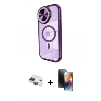 MARSİLYAN™- iPhone 11 Kılıf Kıvılcım Modern Koleksiyonu - Siyah 3D Antistatik Mat Seramik Nano Ekran Koruyucu + Pers Alüminyum Kamera Lens - LT