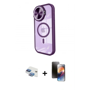 MARSİLYAN™- iPhone 11 Kılıf Kıvılcım Modern Koleksiyonu - Siyah 3D Antistatik Mat Seramik Nano Ekran Koruyucu + Pers Alüminyum Kamera Lens - GI