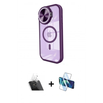 MARSİLYAN™- iPhone 11 Kılıf Kıvılcım Modern Koleksiyonu - Siyah 3D Antistatik Seramik Nano Ekran Koruyucu + Kamera Lens Koruma Cam - SF