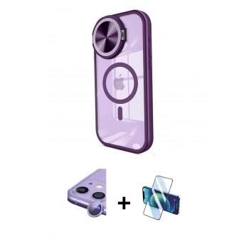 MARSİLYAN™- iPhone 11 Kılıf Kıvılcım Modern Koleksiyonu - Siyah 3D Antistatik Seramik Nano Ekran Koruyucu + Raze Metal Kamera Lens - MR