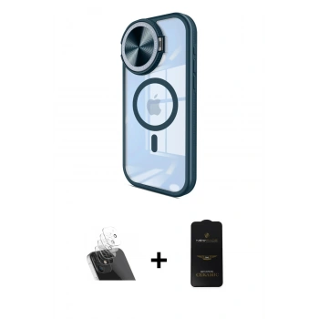 MARSİLYAN™- iPhone 11 Kılıf Kıvılcım Modern Koleksiyonu - Siyah 6D Antistatik Mat Seramik Hayalet Nano Ekran Koruyucu + Kamera Lens Koruma Cam - SF