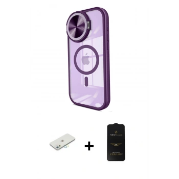 MARSİLYAN™- iPhone 11 Kılıf Kıvılcım Modern Koleksiyonu - Siyah 6D Antistatik Mat Seramik Hayalet Nano Ekran Koruyucu + Renkli Kamera Lens Koruma Cam - SI
