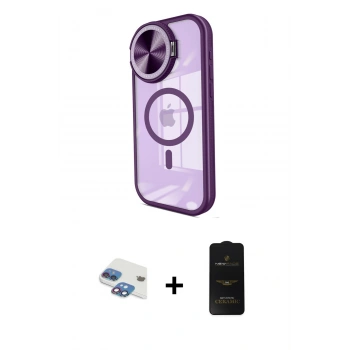 MARSİLYAN™- iPhone 11 Kılıf Kıvılcım Modern Koleksiyonu - Siyah 6D Antistatik Mat Seramik Hayalet Nano Ekran Koruyucu + Pers Alüminyum Kamera Lens - GI