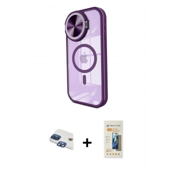 MARSİLYAN™- iPhone 11 Kılıf Kıvılcım Modern Koleksiyonu - Siyah 6D Mat Seramik Hayalet Nano Ekran Koruyucu + Pers Alüminyum Kamera Lens - LT