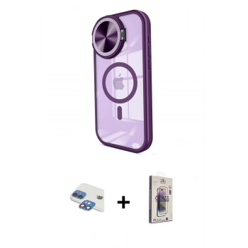 MARSİLYAN™- iPhone 11 Kılıf Kıvılcım Modern Koleksiyonu - Siyah Bilvis 3D Cam Ekran Koruyucu + Pers Alüminyum Kamera Lens - GI