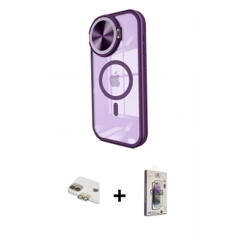 MARSİLYAN™- iPhone 11 Kılıf Kıvılcım Modern Koleksiyonu - Siyah Bilvis 3D Cam Ekran Koruyucu + Pers Alüminyum Kamera Lens - GD