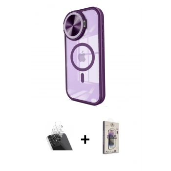MARSİLYAN™- iPhone 11 Kılıf Kıvılcım Modern Koleksiyonu - Siyah Bilvis 3D Cam Ekran Koruyucu + Kamera Lens Koruma Cam - SF