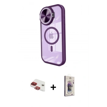MARSİLYAN™- iPhone 11 Kılıf Kıvılcım Modern Koleksiyonu - Siyah Bilvis 3D Cam Ekran Koruyucu + Pers Alüminyum Kamera Lens - KI
