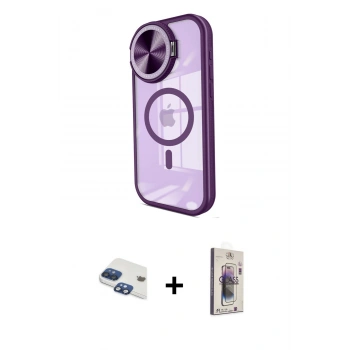 MARSİLYAN™- iPhone 11 Kılıf Kıvılcım Modern Koleksiyonu - Siyah Bilvis 3D Cam Ekran Koruyucu + Pers Alüminyum Kamera Lens - LT