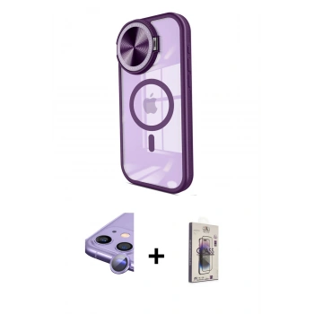 MARSİLYAN™- iPhone 11 Kılıf Kıvılcım Modern Koleksiyonu - Siyah Bilvis 3D Cam Ekran Koruyucu + Raze Metal Kamera Lens - MR