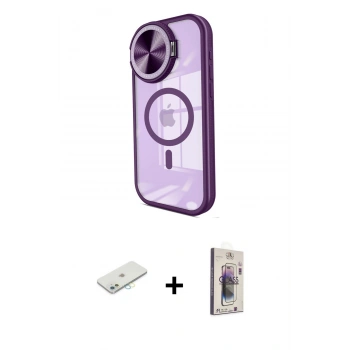 MARSİLYAN™- iPhone 11 Kılıf Kıvılcım Modern Koleksiyonu - Siyah Bilvis 3D Cam Ekran Koruyucu + Renkli Kamera Lens Koruma Cam - SI