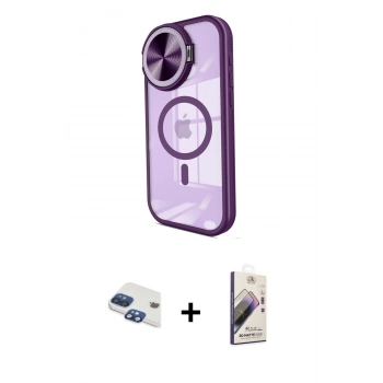 MARSİLYAN™- iPhone 11 Kılıf Kıvılcım Modern Koleksiyonu - Siyah Bilvis 3D Mat Cam Ekran Koruyucu + Pers Alüminyum Kamera Lens - LT