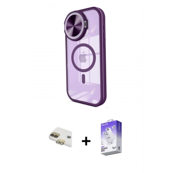 MARSİLYAN™- iPhone 11 Kılıf Kıvılcım Modern Koleksiyonu - Siyah Bilvis 5in1 3D Magic Cam Ekran Koruyucu + Pers Alüminyum Kamera Lens - GD