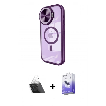 MARSİLYAN™- iPhone 11 Kılıf Kıvılcım Modern Koleksiyonu - Siyah Bilvis 5in1 5D Magic Hayalet Cam Ekran Koruyucu + Kamera Lens Koruma Cam - SF