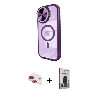 MARSİLYAN™- iPhone 11 Kılıf Kıvılcım Modern Koleksiyonu - Siyah Bilvis Hayalet Cam Ekran Koruyucu + Pers Alüminyum Kamera Lens - KI