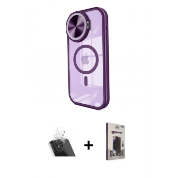 MARSİLYAN™- iPhone 11 Kılıf Kıvılcım Modern Koleksiyonu - Siyah Bilvis Hayalet Cam Ekran Koruyucu + Kamera Lens Koruma Cam - SF