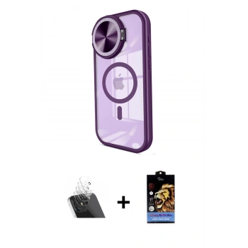 MARSİLYAN™- iPhone 11 Kılıf Kıvılcım Modern Koleksiyonu - Siyah Buffer Hayalet Cam Ekran Koruyucu + Kamera Lens Koruma Cam - SF