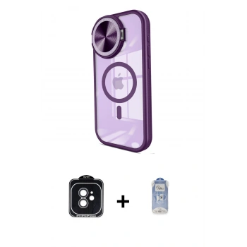 MARSİLYAN™- iPhone 11 Kılıf Kıvılcım Modern Koleksiyonu - Siyah Joko Magic 5D Cam + PVD Metal Kamera Lens - SH
