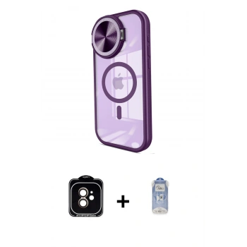 MARSİLYAN™- iPhone 11 Kılıf Kıvılcım Modern Koleksiyonu - Siyah Joko Magic 5D Cam + PVD Metal Kamera Lens - TU