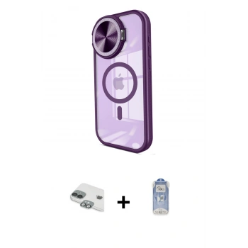 MARSİLYAN™- iPhone 11 Kılıf Kıvılcım Modern Koleksiyonu - Siyah Joko Magic 5D Cam + Pers Alüminyum Kamera Lens - YL