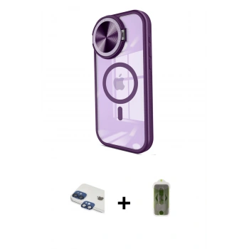MARSİLYAN™- iPhone 11 Kılıf Kıvılcım Modern Koleksiyonu - Siyah Joko Magic 5D Hayalet Cam + Pers Alüminyum Kamera Lens - LT