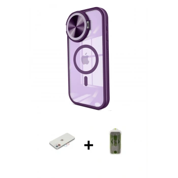 MARSİLYAN™- iPhone 11 Kılıf Kıvılcım Modern Koleksiyonu - Siyah Joko Magic 5D Hayalet Cam + Renkli Kamera Lens Koruma Cam - PE