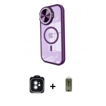 MARSİLYAN™- iPhone 11 Kılıf Kıvılcım Modern Koleksiyonu - Siyah Joko Magic 5D Hayalet Cam + PVD Metal Kamera Lens - MI