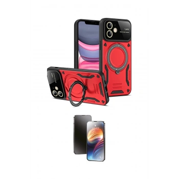 MARSİLYAN™- iPhone 11 Kılıf Kıvılcım Modern Serisi - Siyah 3D Antistatik Mat Seramik Nano Ekran Koruyucu