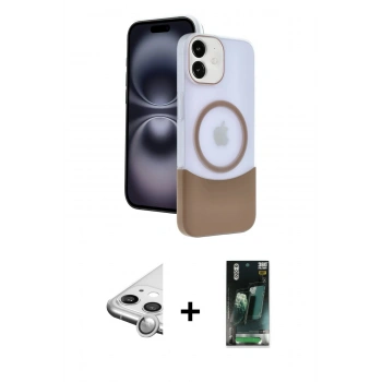 MARSİLYAN™- iPhone 11 Kılıf Kozmos Form Özel Seri - Şeffaf 360 Full Body Arka Koruyucu + Raze Metal Kamera Lens - GS