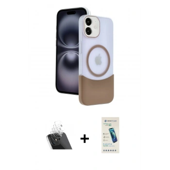 MARSİLYAN™- iPhone 11 Kılıf Kozmos Form Özel Seri - Şeffaf Pasifik Cam Ekran Koruyucu + Kamera Lens Koruma Cam - SF
