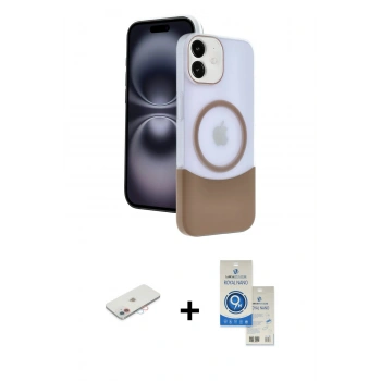 MARSİLYAN™- iPhone 11 Kılıf Kozmos Form Özel Seri - Şeffaf Royal Nano Ekran Koruyucu + Renkli Kamera Lens Koruma Cam - PE