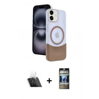 MARSİLYAN™- iPhone 11 Kılıf Kozmos Form Özel Seri - Siyah 34D Hayalet Izgaralı Cam + Kamera Lens Koruma Cam - SF
