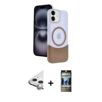 MARSİLYAN™- iPhone 11 Kılıf Kozmos Form Özel Seri - Siyah 34D Hayalet Izgaralı Cam + Raze Metal Kamera Lens - GS