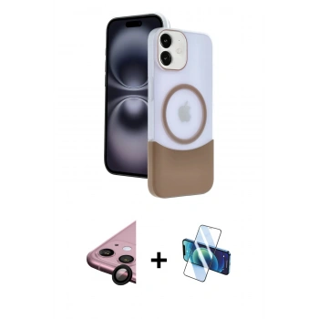 MARSİLYAN™- iPhone 11 Kılıf Kozmos Form Özel Seri - Siyah 3D Antistatik Cam Ekran Koruyucu + Raze Metal Kamera Lens - SH