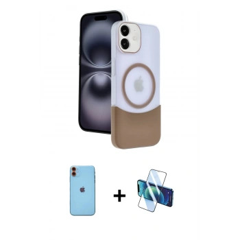 MARSİLYAN™- iPhone 11 Kılıf Kozmos Form Özel Seri - Siyah 3D Antistatik Cam Ekran Koruyucu + Neon Fosforlu Kamera Lens - TU