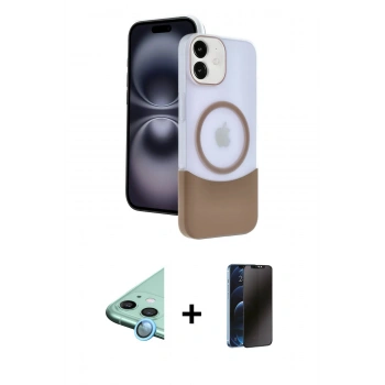 MARSİLYAN™- iPhone 11 Kılıf Kozmos Form Özel Seri - Siyah 3D Antistatik Hayalet Cam Ekran Koruyucu + Raze Metal Kamera Lens - MI