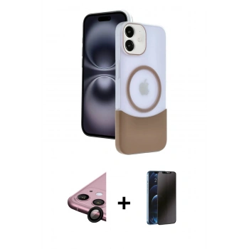 MARSİLYAN™- iPhone 11 Kılıf Kozmos Form Özel Seri - Siyah 3D Antistatik Hayalet Cam Ekran Koruyucu + Raze Metal Kamera Lens - SH