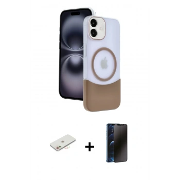 MARSİLYAN™- iPhone 11 Kılıf Kozmos Form Özel Seri - Siyah 3D Antistatik Hayalet Cam Ekran Koruyucu + Renkli Kamera Lens Koruma Cam - YL