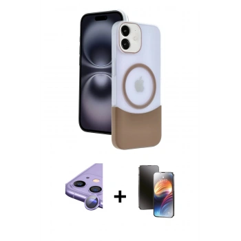 MARSİLYAN™- iPhone 11 Kılıf Kozmos Form Özel Seri - Siyah 3D Antistatik Mat Seramik Nano Ekran Koruyucu + Raze Metal Kamera Lens - MR