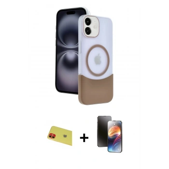 MARSİLYAN™- iPhone 11 Kılıf Kozmos Form Özel Seri - Siyah 3D Antistatik Mat Seramik Nano Ekran Koruyucu + Rainbow Kamera Lens Koruma Cam - KI