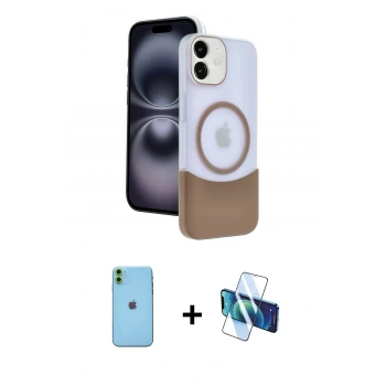 MARSİLYAN™- iPhone 11 Kılıf Kozmos Form Özel Seri - Siyah 3D Antistatik Seramik Nano Ekran Koruyucu + Neon Fosforlu Kamera Lens - YL
