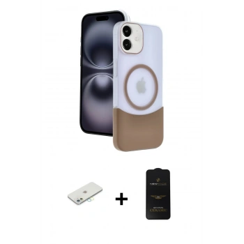 MARSİLYAN™- iPhone 11 Kılıf Kozmos Form Özel Seri - Siyah 6D Antistatik Mat Seramik Hayalet Nano Ekran Koruyucu + Renkli Kamera Lens Koruma Cam - SI