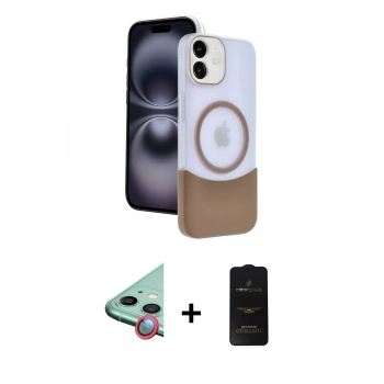 MARSİLYAN™- iPhone 11 Kılıf Kozmos Form Özel Seri - Siyah 6D Antistatik Mat Seramik Hayalet Nano Ekran Koruyucu + Raze Metal Kamera Lens - KI