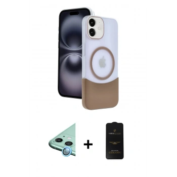 MARSİLYAN™- iPhone 11 Kılıf Kozmos Form Özel Seri - Siyah 6D Antistatik Mat Seramik Hayalet Nano Ekran Koruyucu + Raze Metal Kamera Lens - MI