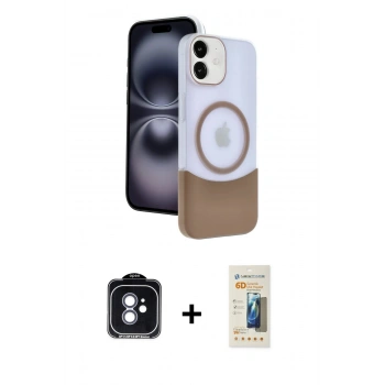 MARSİLYAN™- iPhone 11 Kılıf Kozmos Form Özel Seri - Siyah 6D Mat Seramik Hayalet Nano Ekran Koruyucu + PVD Metal Kamera Lens - MI
