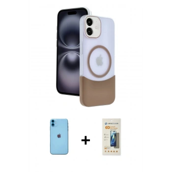 MARSİLYAN™- iPhone 11 Kılıf Kozmos Form Özel Seri - Siyah 6D Mat Seramik Hayalet Nano Ekran Koruyucu + Neon Fosforlu Kamera Lens - MI