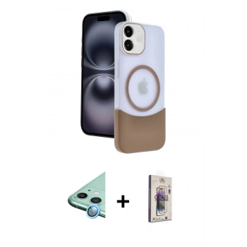 MARSİLYAN™- iPhone 11 Kılıf Kozmos Form Özel Seri - Siyah Bilvis 3D Cam Ekran Koruyucu + Raze Metal Kamera Lens - MI