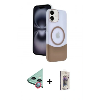 MARSİLYAN™- iPhone 11 Kılıf Kozmos Form Özel Seri - Siyah Bilvis 3D Cam Ekran Koruyucu + Raze Metal Kamera Lens - KI