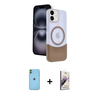MARSİLYAN™- iPhone 11 Kılıf Kozmos Form Özel Seri - Siyah Bilvis 3D Mat Cam Ekran Koruyucu + Neon Fosforlu Kamera Lens - YL